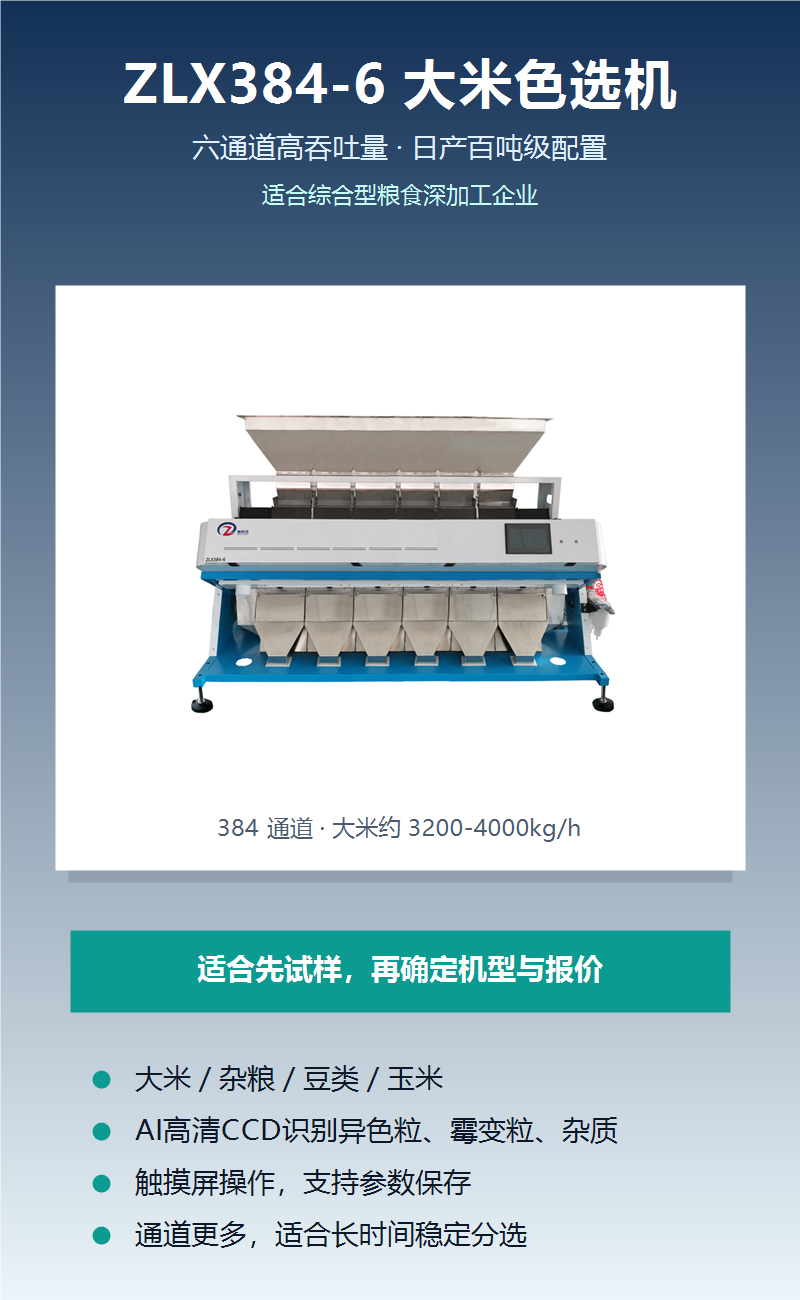 ZLX384-6 粮食色选机产品详情图