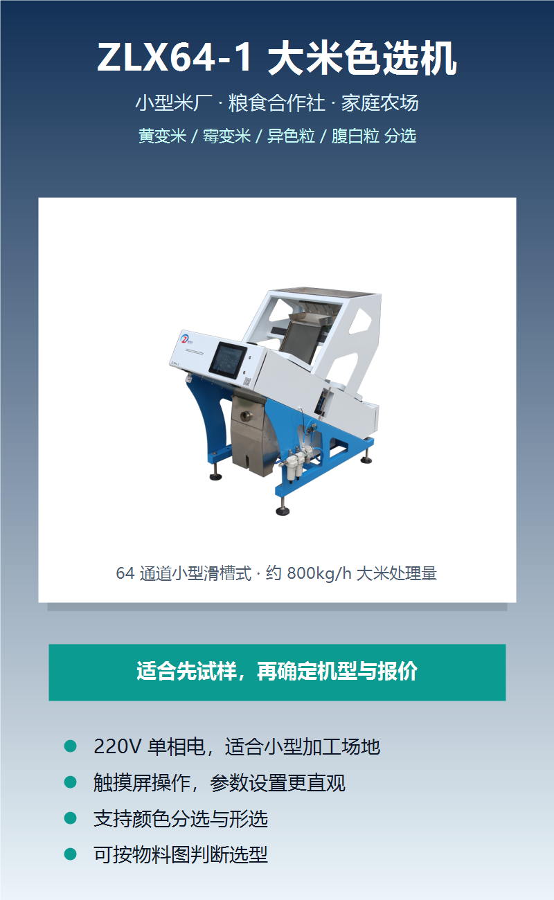 ZLX64-1 大米色选机产品详情图